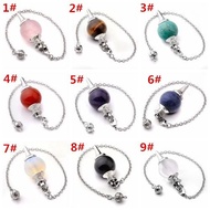 Chakra Pendulum Divination Dowsing Healing Point Ball Bead Wicca Chain Pendant COD YM