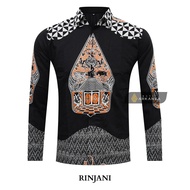 KEMEJA Original RINJANI Batik Shirt With Premium Batik Shirt For Men, Men, Men, Slimfit, Full Layer, Long Sleeves, Solo Laweyan