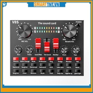 Sound card V8 V8S V8S+ có kết nối không dây bluetooth dành cho míc thu âm cao cấp.