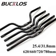BUCKLOS Mountain Bike Handlebar 31.8mm 25.4mm Bicycle Riser Bar 620/660/720/780mm Aluminum Alloy MTB