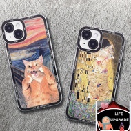 ASminiCutes Art Aesthetic The Scream Fun Cat Phone Casing Compatible For Samsung Galaxy A54 A53 5G A