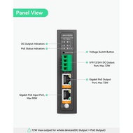 Linovision Industrial Gigabit 90W POE++ Splitter with IEEE802.3bt PoE and DC 5/9/12/24V Output, Din 