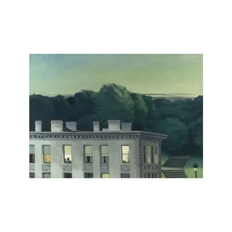 Edward Hopper Famous Realistic Master Art Nighthawks Life Landscape Aesthetic Canvas Painting Wall A