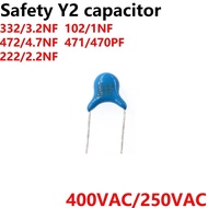 100pcs X1 Y1 Y2 safety capacitor 400VAC 250VAC 400V 250V 103M 471K 102M 222M 472M 331 332 101 221 15