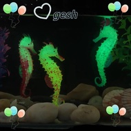 GESH1 Glowing Sea Horse, Fish Landscape Artificial Luminous Seahorse,  Float Silicone Aquarium Decor