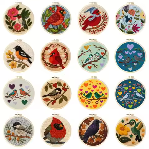 Punch Needle Embroidery Set Punch Needle Embroidery Starter Kits Hummingbird Love DIY Punch Needle S