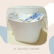 【Lowest price】TIMBA at TABO - Aesthetic White Timba / Bucket / Laundry or Storage Basket with Rope H