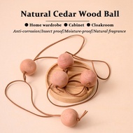 Natural Cedar Ball Diffuser Wood Fragrance for Car Wardrobe /Shoe Cabinet / Closet Aromatherapy Puri