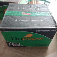 De'paper 1000 sheets 9.5 x 11 inch continuous form 2 ply prs depaper print paper 2ply copies continu