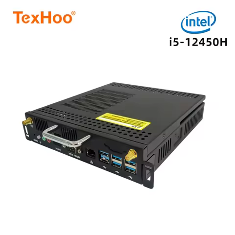 TexHoo OPS Mini PC Computer Intel Core i5 12450H Processor Windows 11 DDR4 SSD For Conference Teachi