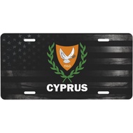 Coat of Arms of Cyprus Flag Personalized Front Aluminum License Plate Suitable for Outdoor Play 6 X 