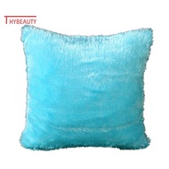 43x43cm Soft Plush Solid Color Throw Pillow Case Cushion Cover Home Sofa Decor
