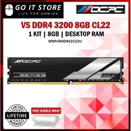 OCPC VS DDR4 8GB 3200MHz CL22 PC DEKSTOP RAM (MMV8GD432C22U)