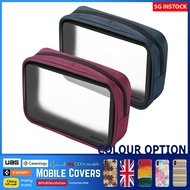 [sgstock] [2 Pack] ProCase Travel Toiletry Bag Pouch, Matte Clear Quart Size Bag Carry-On Airport Ai