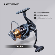 Reel Pancing VERSUS ALFA – 8+1 Bearing Power Handle Drag Kuat 18Kg New Clicker System CNC Aluminium