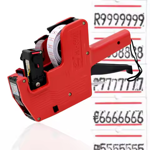 MX-5500 Price Tag Gun 1 Line Label 8 Digits Label Maker Pricing Gun Kit 1 Ink Plastic Random Color f