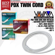 WIREMAX PDX WIRE TWIN CORE NON-METALLIC SHEATHED CABLE PURE COPPER 99.9%  14/2 1.6mmx2c - 12/2 2.0mmx2c - 10/2 2.6mmx2c (5m/10m/20m)