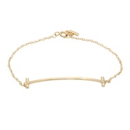 [二手] Tiffany & Co. T Smile手鐲 60150763，腕圍 16.5cm，K18（黃金），Smile。