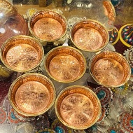 Handmade Nepalese bronze offering plate - Gold bronze in many sizes