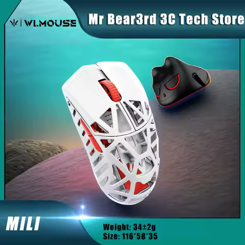 WANLING WLmouse BEAST X MINI Mouse Dual Mode 4K PAW3395 Magnesium Alloy Wireless Mouse Lightweight P