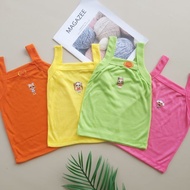6 pcs Girls' Singlets Ages 1-8 Years Dozens Thick / Stabilo Children's Undershirts