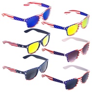 6 Packs of American Flag Sunglasses, 4th of July Decorations, Patriotic Party Favors, Memorial Day D