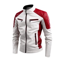 baju jaket kulit sintetik lelaki motosikal men leather jacket