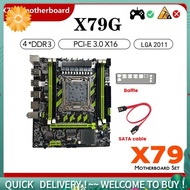 X79G Motherboard+ Cable+Bezel LGA2011 4XDDR3 RECC Slot M.2 NVME PCI-E X16 6XUSB2.0 SATA3.0 Server Ga