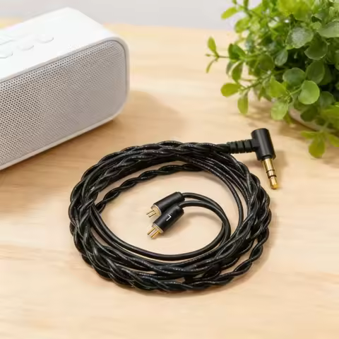 K0EA 1.2m Long Replacement Sound Cable for 0.78mm 2Pin Earphones Utilizing 99.999% OFC for Enhances 