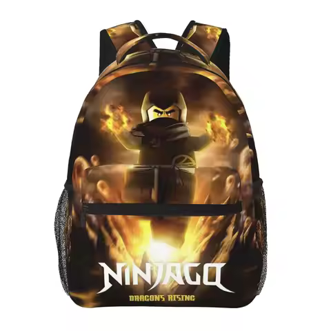 Ninjagos Ninja Warrior Student Backpack School Bag Hiking Travel Daypack for Boys Girls Fashion Book