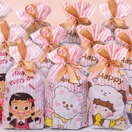 1/10Pcs Cartoon Drawstring Gift Bags - Plastic Wrapping Bags - Cookie Candy Packing Bag - Party Deco