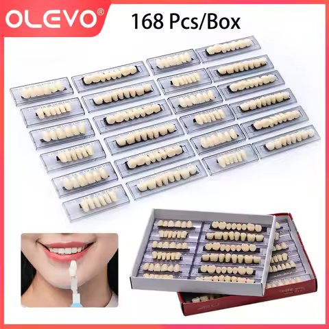 168 Pcs/Box Dental Synthetic Resin Tooth Denture False Anterior Posterior Upper Lower Shade A2 A3 3 