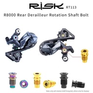 RISK Titanium Bolt Pivot Point RD R8000 Ultegra Rear Derailleur Rotation Shaft M10 Bolt Road Bike