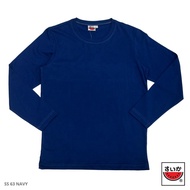 แตงโม (SUIKA) - เสื้อแตงโมคอกลมแขนยาว รุ่น SUPERSOFT LONGSLEEVES สี SS63 NAVY