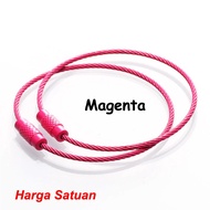 Colorful Carabiner Cable Rope / Wire Keychain Rope