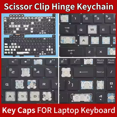 Replacement Keycap Key cap &Scissor Clip&Hinge For Asus TUF Gaming 8 F15 FX506 FA506QM FA506II FX506