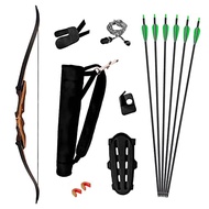 Samick Sage Takedown Recurve Bow and Arrow Set - 62 Inch Complete Ready-to-use Longbow Archery Set -