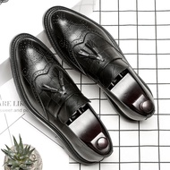 Xinyida British Set-On Men's Shoes One-Pedal Lazy Shoes Fashion Tassel Leather Shoes Model 9788-A