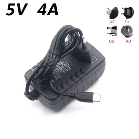 Power Adapter 5V 4A Charger 20W USB Type C Power Supply For Orange Pi 4 LTS OPI 3 LTS Jetson Nano 2G