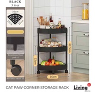 Cat Paw Corners Storage Rack Toilet Rack Toilet Floor Multi-Layer Punch-Free Storage Rack 3/4/5 Tier 4 Colors