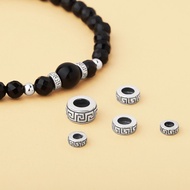 S925 Silver Thai Silver Beads Frosted Beads Paper Beads Spacer Beads Spacer Bracelet Bracelet Spacer