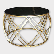 [Freeship] Bàn trà bàn sofa phòng khách IBIE Lecce mặt tròn 730x730x450mm chân sắt sơn tĩnh điện tùy