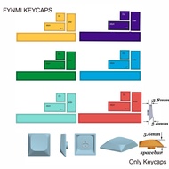 Fynmi 6 Colors Low Profile Extra 4 Keycaps 1u/2u/2.25u/6.25u PBT Dye Sublimation Low Profile Keycaps