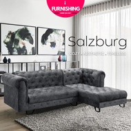 [ i FURNISHING ]SALZBURG/Chesterfield Sofa/Velvet Fabric Sofa /3 Seater L Shape Sofa/Sofa Set/Sofa K
