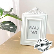 3R / 4R Photo Frame White Frame Gambar Wall Art
