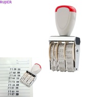 RUJIER Digital Date Wheel Stamp, Practical Vintage Self-Inking Rubber Date Stamp, Multifunctional Ad