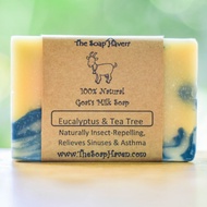 Eucalyptus &amp; Tea Tree Goat Milk Soap (Great for Flu, Sinus, Itchy Skin, Mild Eczema)