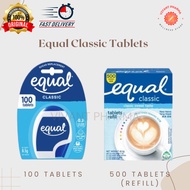 Equal Classic Sugar Replacement Sweetener Tablets 100's / Refill 500's