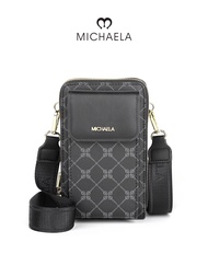 MICHAELA Letter Checkered Sling Bag Effortless Cellphone Crossbody Bag for Daily Casual HB5509016 LX
