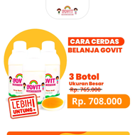 GOVIT BUNDLING BOTOL BESAR (3 BOTOL BESAR) HARGA RESELLER VITAMIN ANAK GOVIT HERBAL